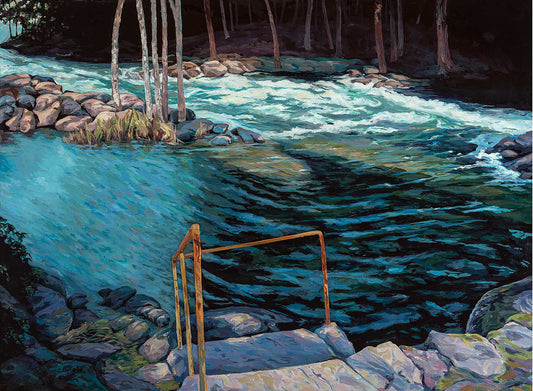 Eddy gauge_kayak put-in_white water